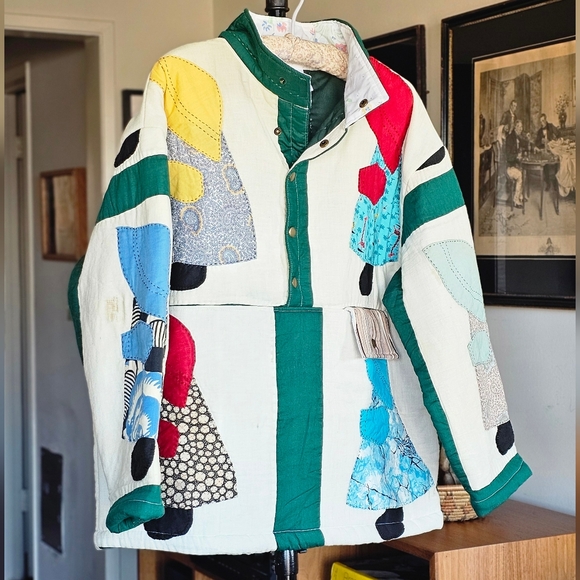 Psychic Outlaw Handmade Colorful Patchwork Pullover - Picture 2 of 10